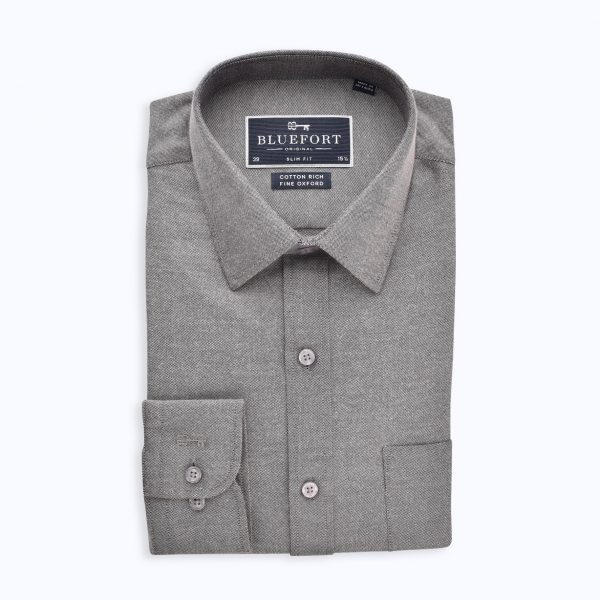 Grey fine oxford shirt