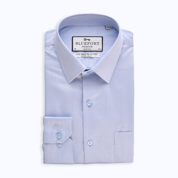 Light blue signature twill shirt