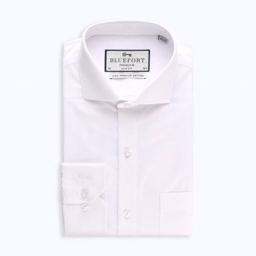 White zig-zag dobby shirt