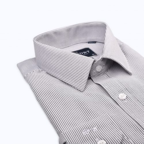 Black Pinstriped Oxford Shirt