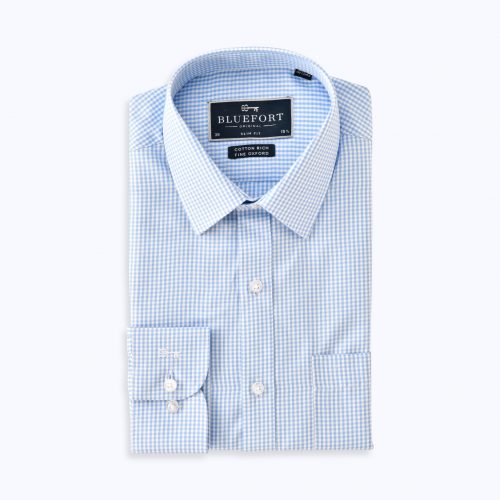 Dark Blue Striped Oxford Shirt