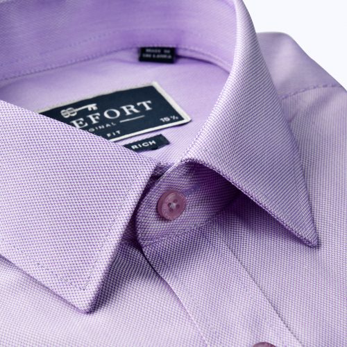 Purple Micro Checked Dobby Shirt