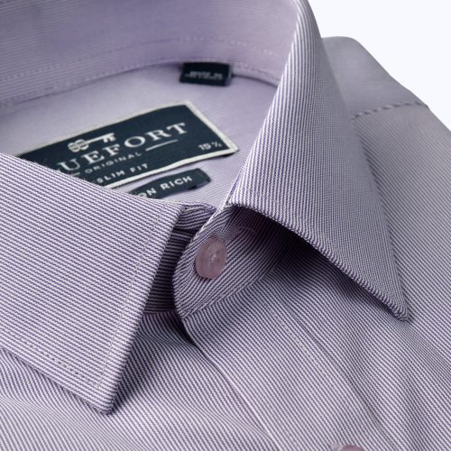 Purple Micro Checked Dobby Shirt
