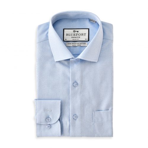 Light Blue Wrinkle-free Dobby Shirt