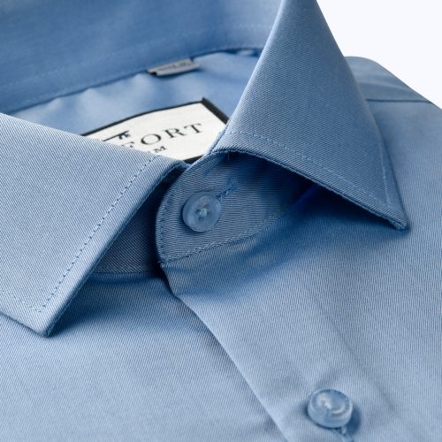 Dark Marron Pinpoint Shirt – Short Sleeved