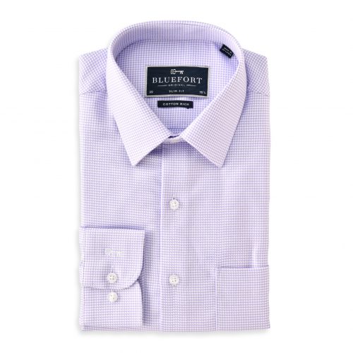 Purple Chevron textured twill shirt