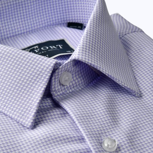Purple Chevron textured twill shirt