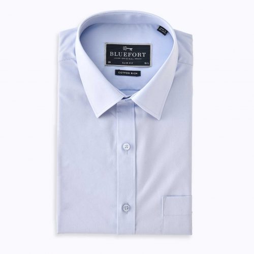 Pale Purple Pinpoint Shirt – Short Sleeved